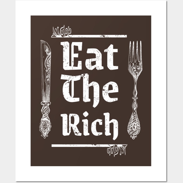 Leftist  Eat The Rich Funny Wall Art by ItuPagi